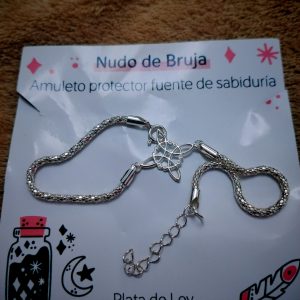 Pulsera nudo de bruja Plata de Ley