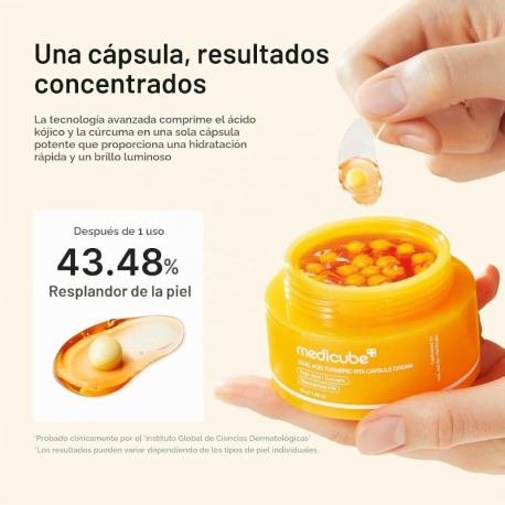 MEDICUBE KOJIC ACID TURMERIC VITA CAPSULE CREAM 50 ML - Imagen 2